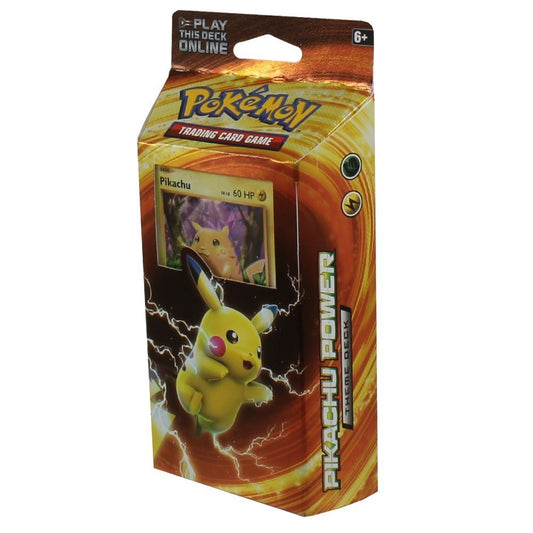 Pokemon TCG: XY Evolutions Pikachu Power Theme Deck – 60 Card Theme Deck & Collectible Trading Set | Includes Card Checklist, 1 Metallic Coin, 2-Player Rulesheet, Playmat, Damage Counters, 1 Deck Box