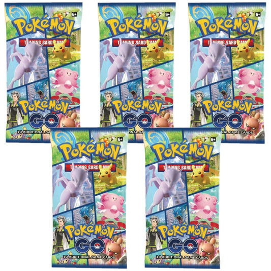 Pokemon TCG: Sword & Shield Pokemon GO 5 Booster Packs, English, Collectible Trading Card Game Gift for Ages 6+ Boys and Girls, Bundle of Five