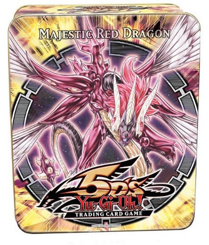 YuGiOh 5Ds 2010 Collection Tin 1st Wave Majestic Red Dragon E. Hero Stratos, Battle Fader, VanDalgyon Cyber Dinosaur
