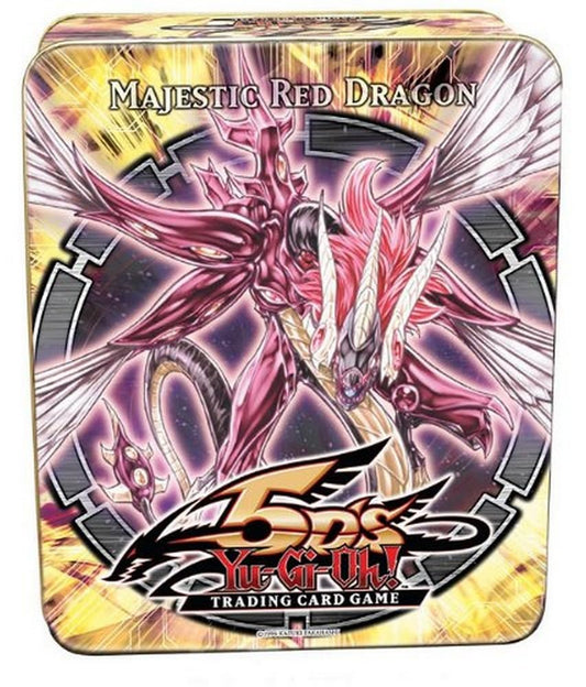YuGiOh 5Ds 2010 Collection Tin 1st Wave Majestic Red Dragon E. Hero Stratos, Battle Fader, VanDalgyon Cyber Dinosaur