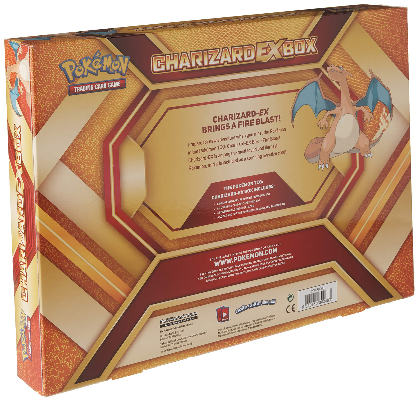Pokemon Cards TCG: Charizard EX Box Fire Blast Card Game, Multicolor