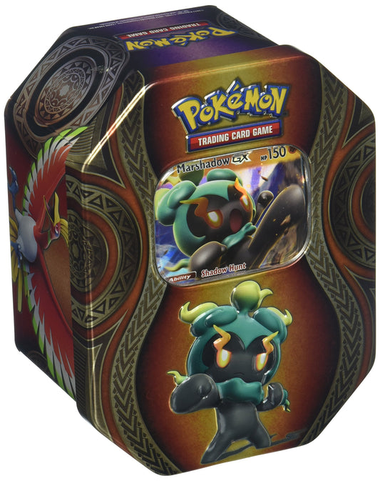 Pokemon TCG: Mysterious Powers Marshadow-GX Tin Collectible Trading Card Set 4 Booster Packs, 1 Ultra Rare Foil Promo Card, Online Code Card