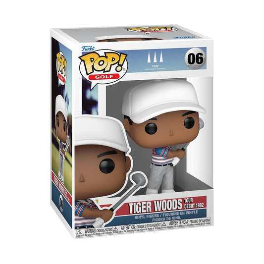 Tiger Woods Tour Debut 1992 #06 Funko Pop! Golf Tiger Woods Ventures - Approx. 4" Collectible Vinyl Figure Bundled with Display Box Protector Case - Estimated Arrival: Jan. 2026 (PRE-SALE)